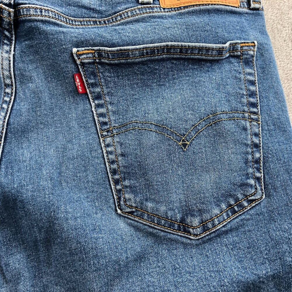 Levis Mens 505 Jeans 38x30 Straight Leg Classic Casual Denim Relaxed Fit Blue - Picture 10 of 12